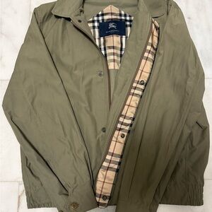 Burberry Men's Olive Green Lightweight Jacket